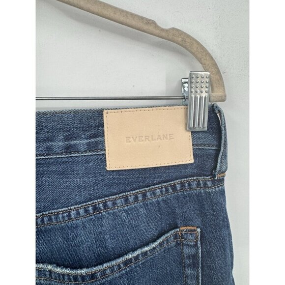 Everlane The Summer Jean Size 29 Regular Blue Wash Straight Leg Distressed Ankle - Picture 5 of 12